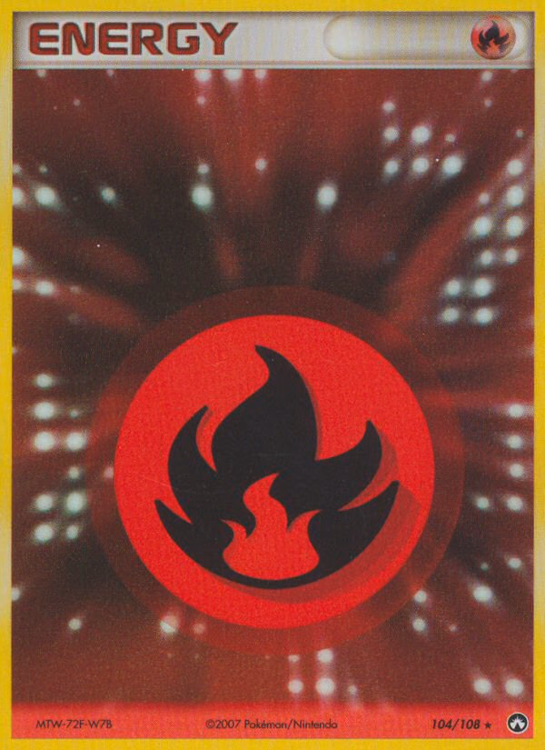 Fire Energy Pokemon card (104/108, Power Keepers)