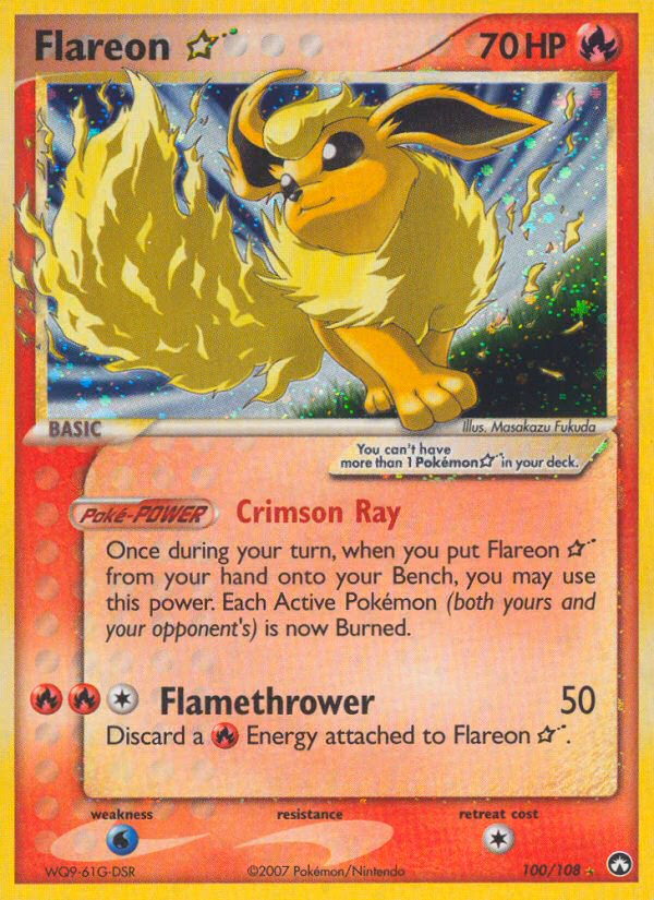 Flareon ★ Pokemon card (100/108, Power Keepers)