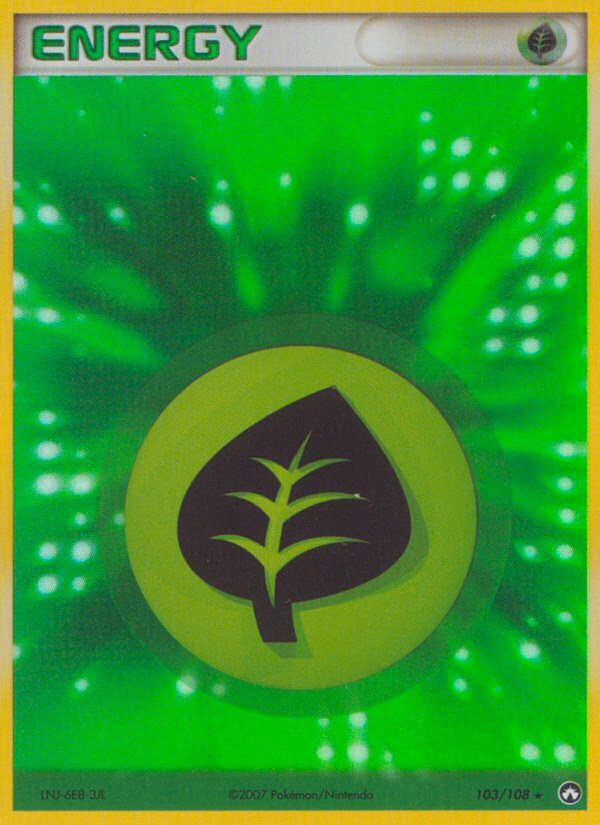 Grass Energy Pokemon card (103/108, Power Keepers)