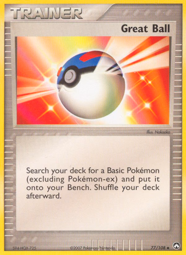Great Ball Pokemon card (77/108, Power Keepers)