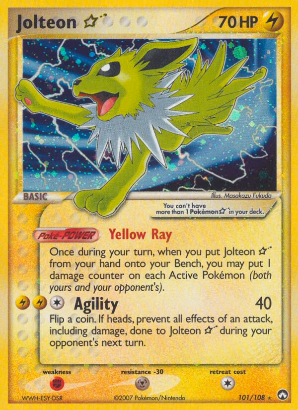 Jolteon ★ Pokemon card (101/108, Power Keepers)