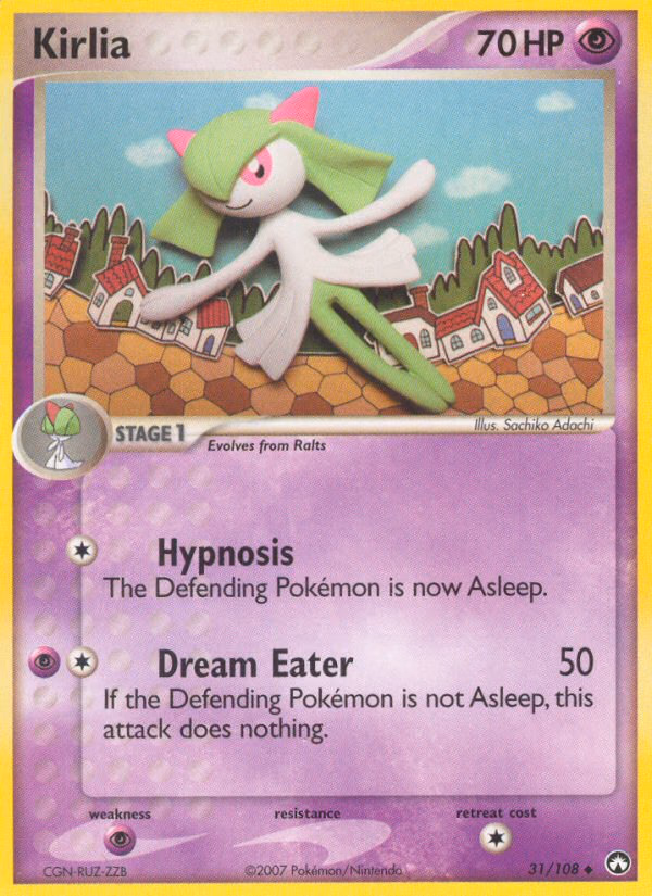 Kirlia Pokemon card (31/108, Power Keepers)