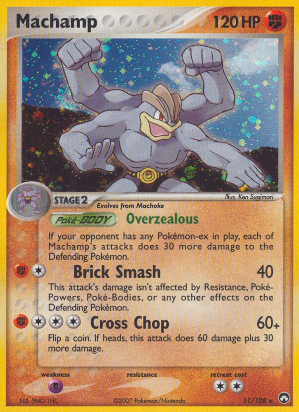 Machamp Pokemon card (11/108, Power Keepers)