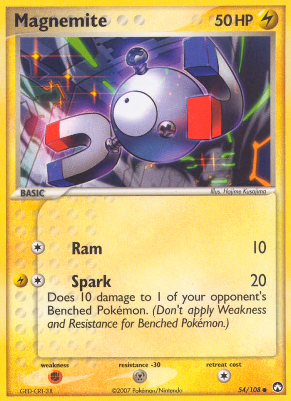 Magnemite Pokemon card (54/108, Power Keepers)