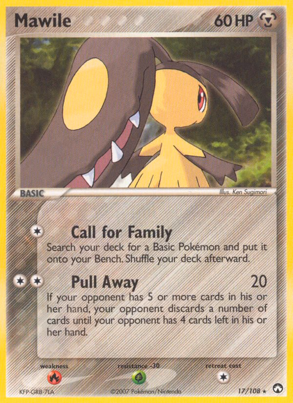 Mawile Pokemon card (17/108, Power Keepers)