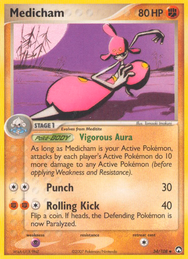 Medicham Pokemon card (34/108, Power Keepers)