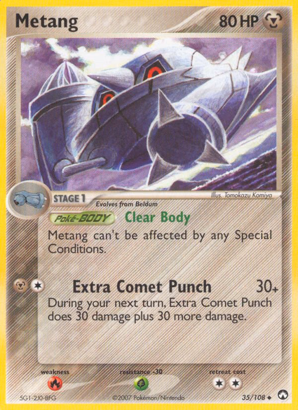 Metang Pokemon card (35/108, Power Keepers)
