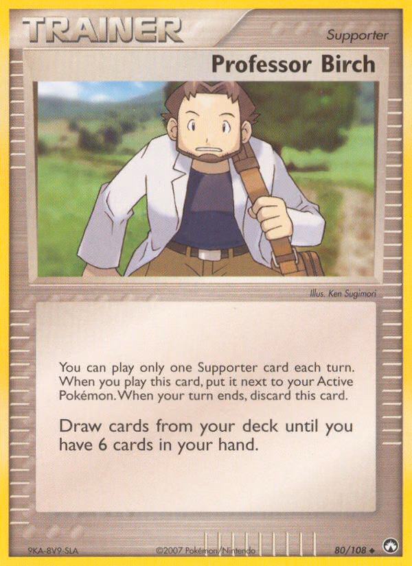 Professor Birch Pokemon card (80/108, Power Keepers)