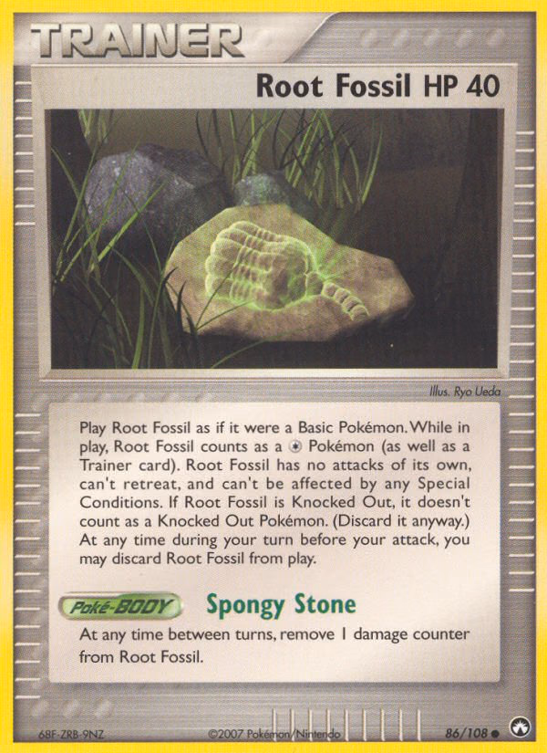 Root Fossil Pokemon card (86/108, Power Keepers)