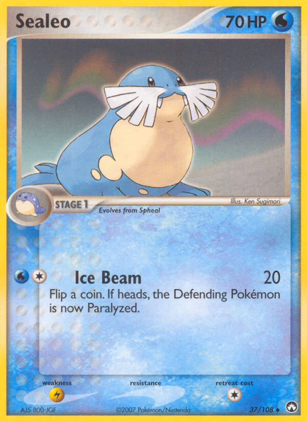 Sealeo Pokemon card (37/108, Power Keepers)
