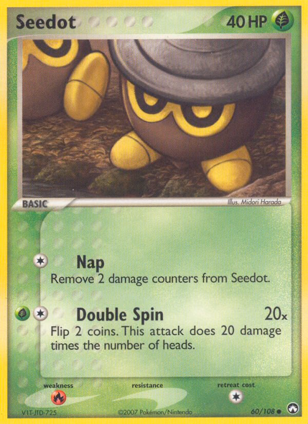 Seedot Pokemon card (60/108, Power Keepers)
