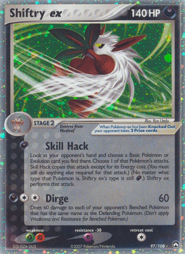 Shiftry ex Pokemon card (97/108, Power Keepers)