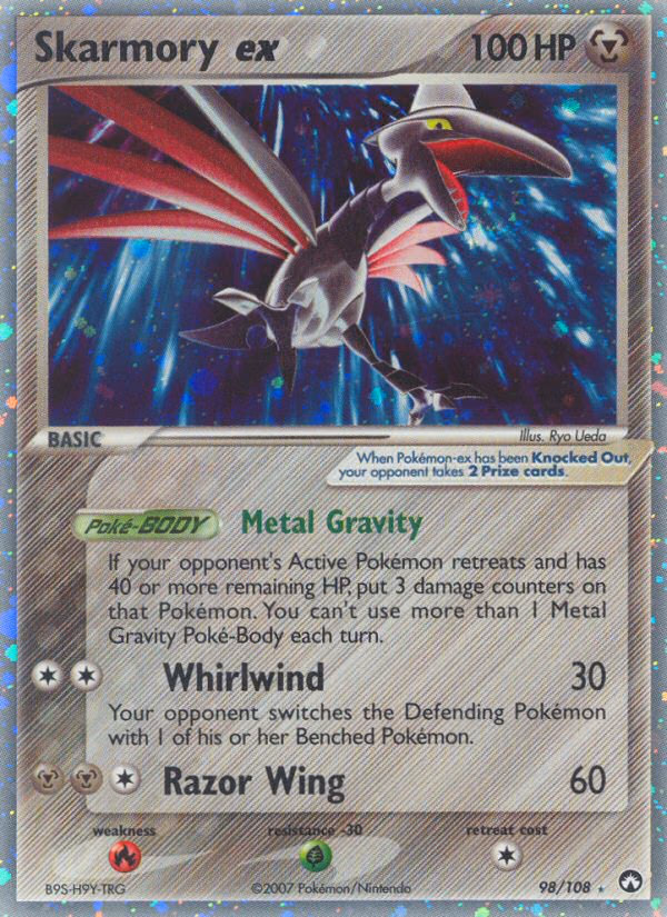 Skarmory ex Pokemon card (98/108, Power Keepers)