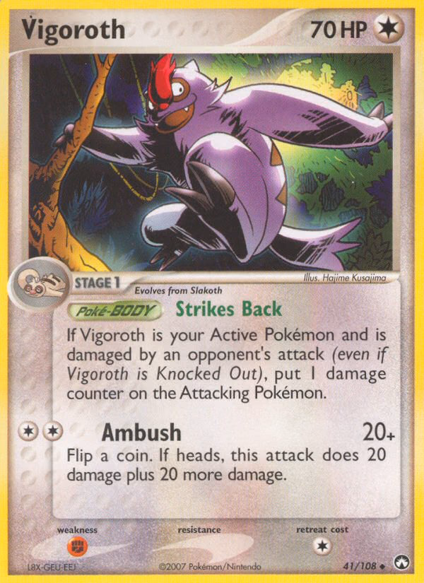Vigoroth Pokemon card (41/108, Power Keepers)