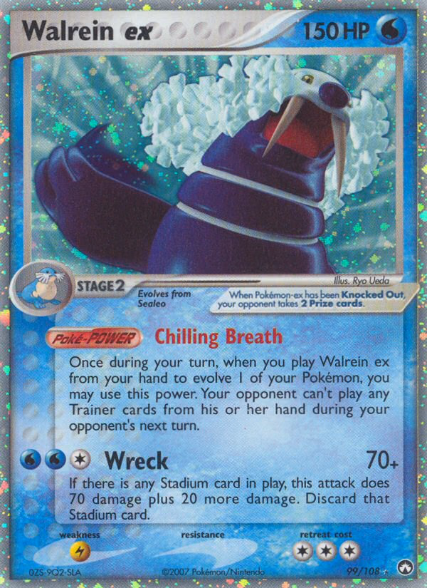 Walrein ex Pokemon card (99/108, Power Keepers)