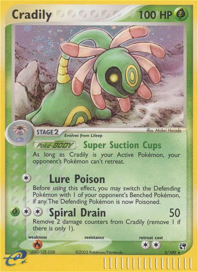 Cradily Pokemon card (3/100, Sandstorm)