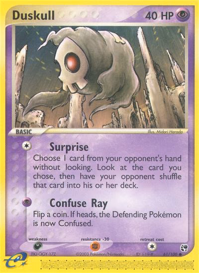 Duskull Pokemon card (61/100, Sandstorm)
