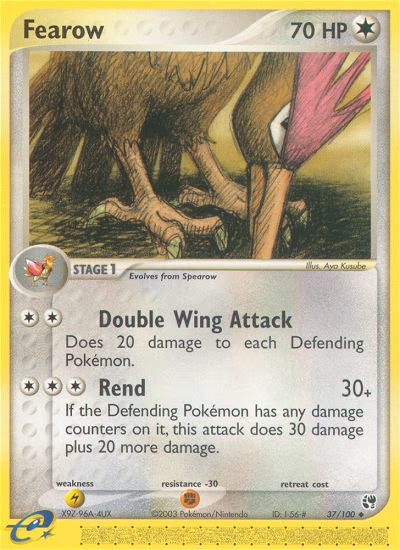 Fearow Pokemon card (37/100, Sandstorm)