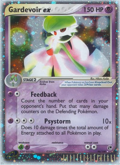 Gardevoir ex Pokemon card (96/100, Sandstorm)