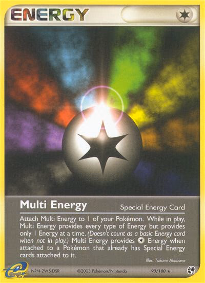 Multi Energy Pokemon card (93/100, Sandstorm)