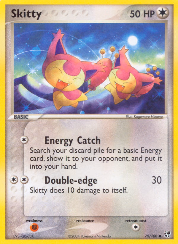 Skitty Pokemon card (79/100, Sandstorm)