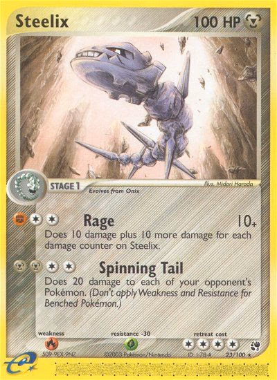 Steelix Pokemon card (23/100, Sandstorm)
