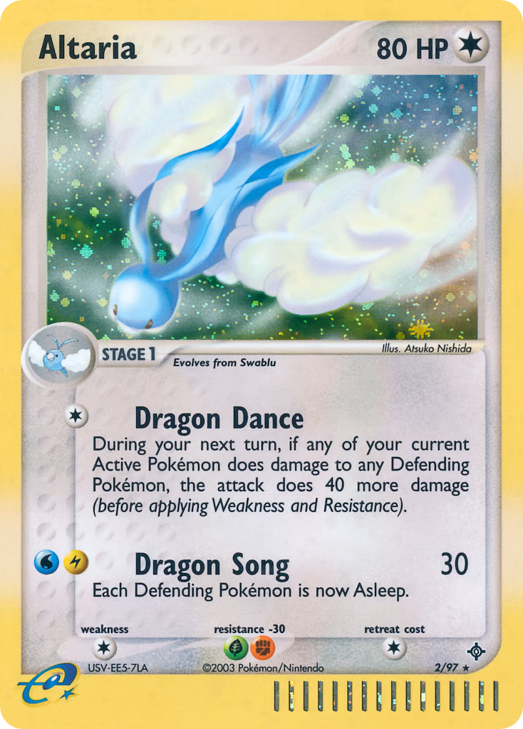 Altaria Pokemon card (2/97, Dragon)