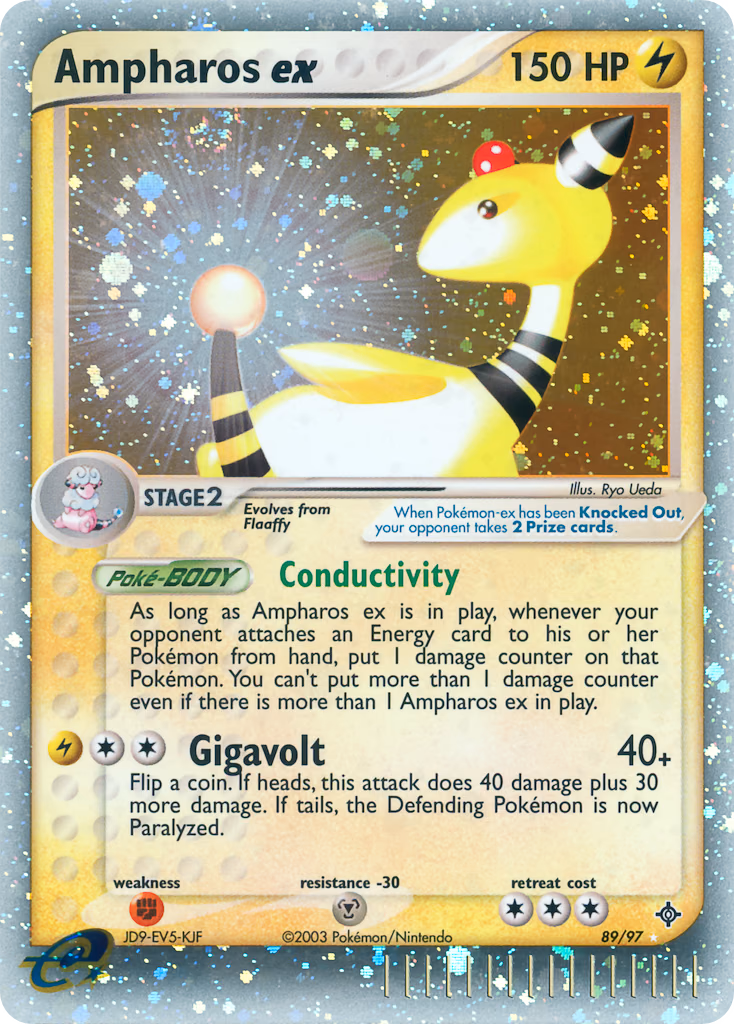 Ampharos ex Pokemon card (89/97, Dragon)