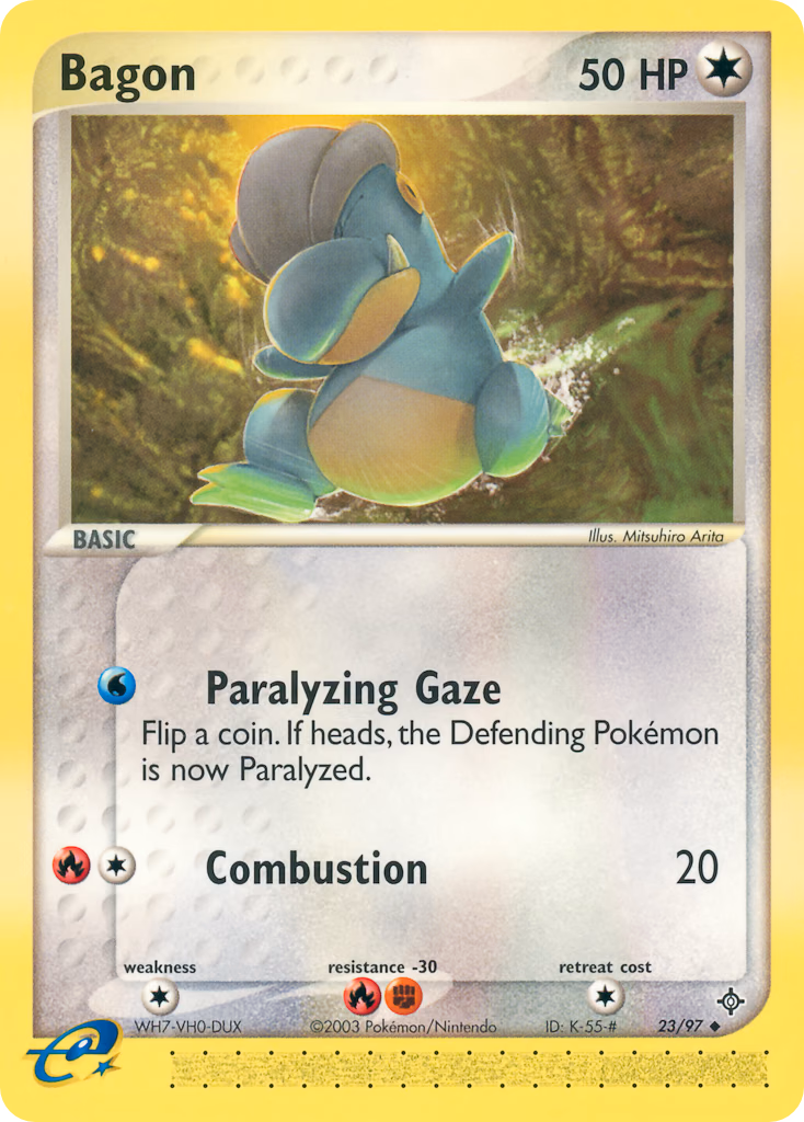 Bagon Pokemon card (23/97, Dragon)
