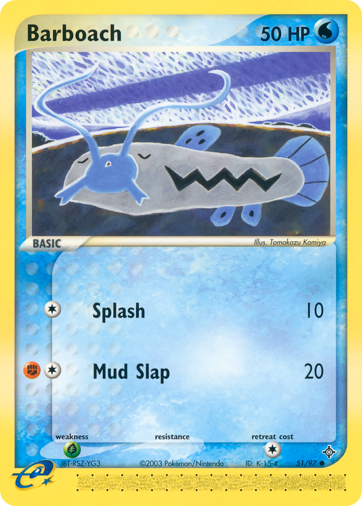 Barboach Pokemon card (51/97, Dragon)