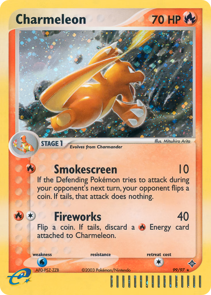 Charmeleon Pokemon card (99/97, Dragon)