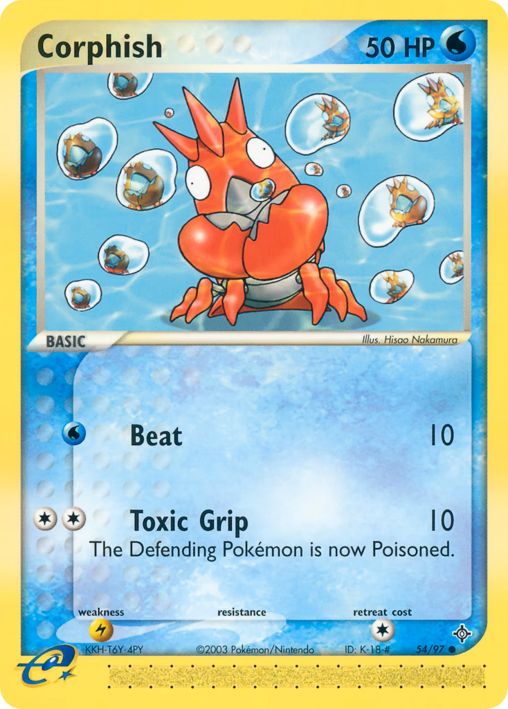 Corphish Pokemon card (54/97, Dragon)