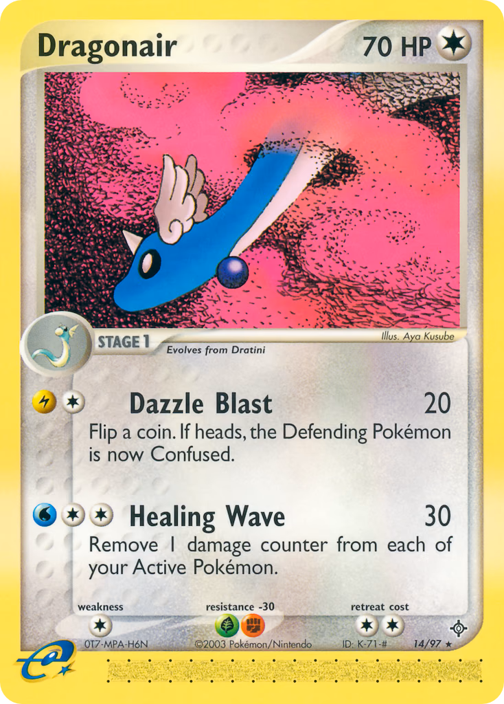 Dragonair Pokemon card (14/97, Dragon)