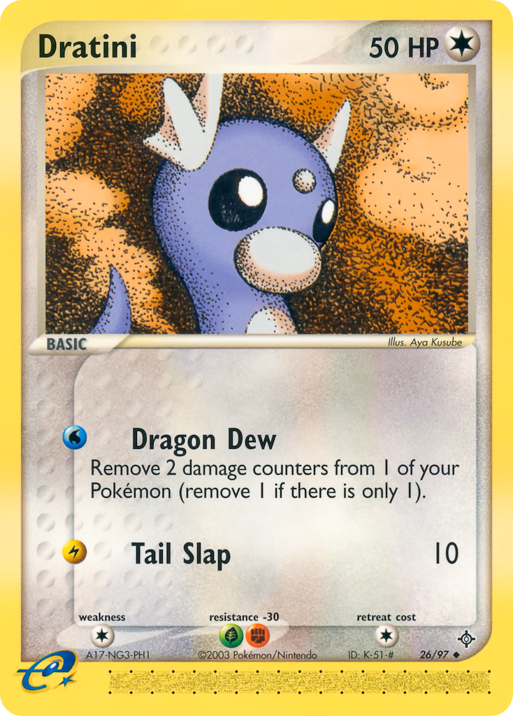 Dratini Pokemon card (26/97, Dragon)