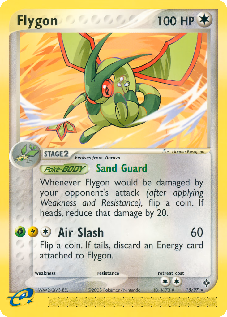 Flygon Pokemon card (15/97, Dragon)
