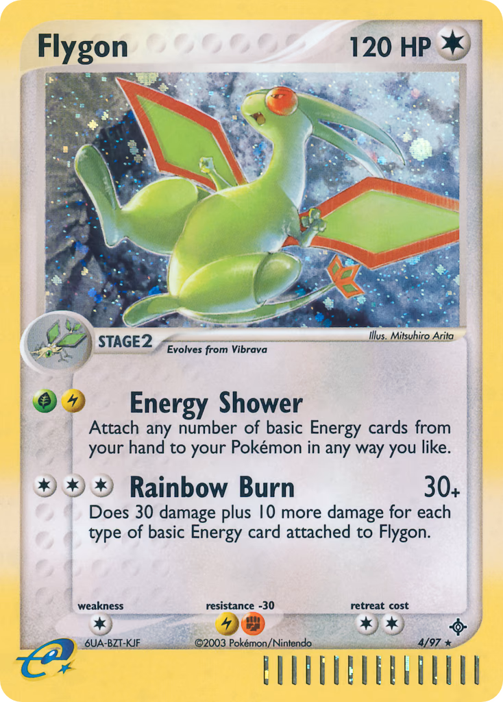 Flygon Pokemon card (4/97, Dragon)