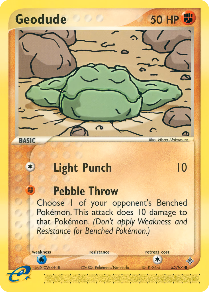 Geodude Pokemon card (55/97, Dragon)