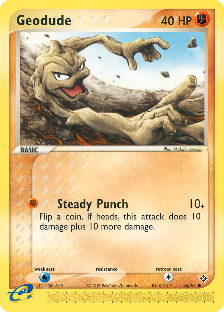 Geodude Pokemon card (56/97, Dragon)