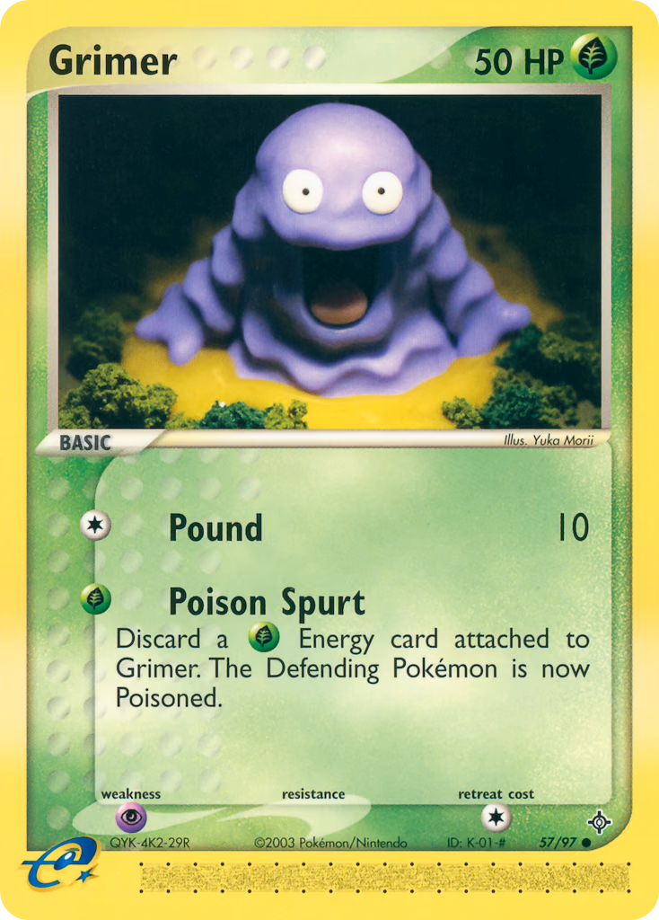 Grimer Pokemon card (57/97, Dragon)