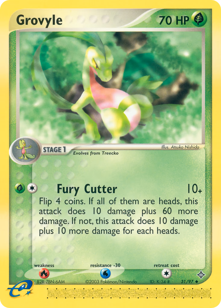 Grovyle Pokemon card (31/97, Dragon)