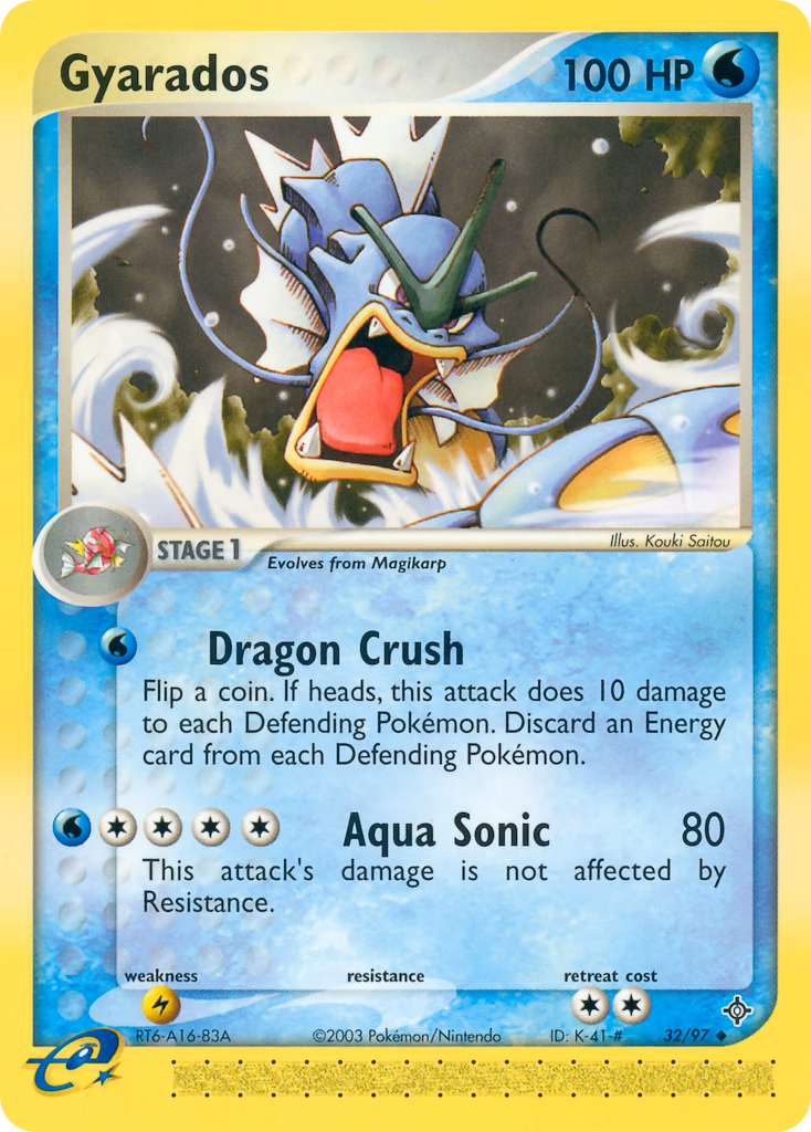 Gyarados Pokemon card (32/97, Dragon)