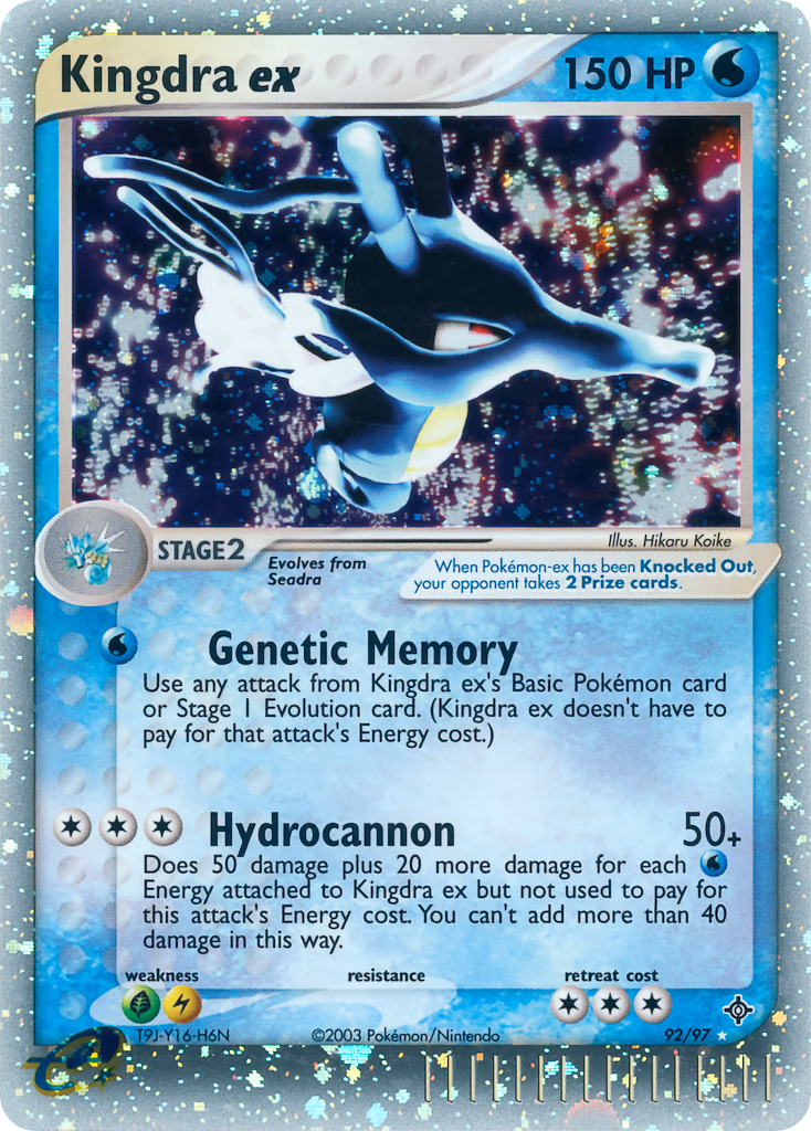 Kingdra ex Pokemon card (92/97, Dragon)