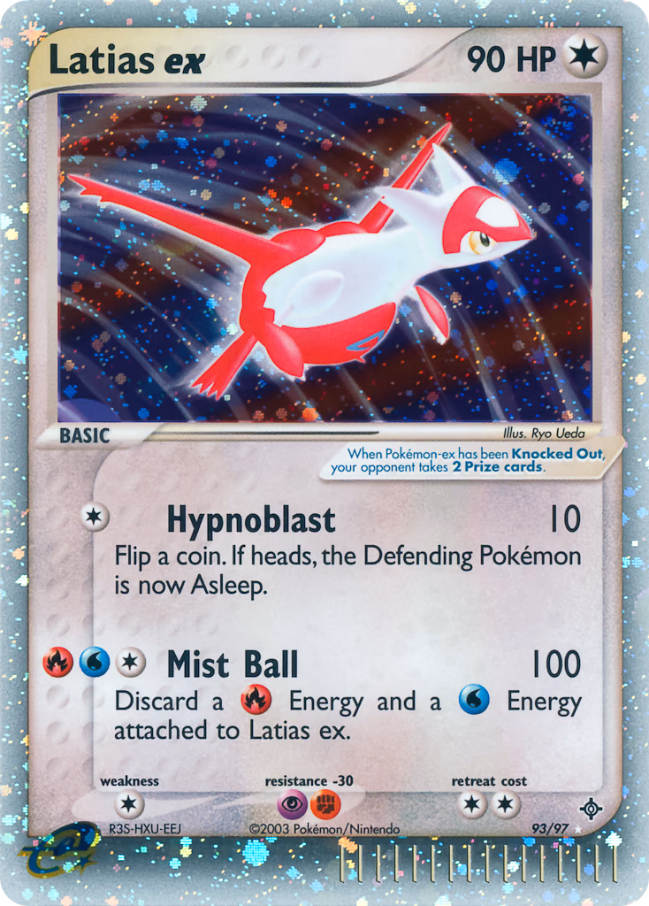 Latias ex Pokemon card (93/97, Dragon)