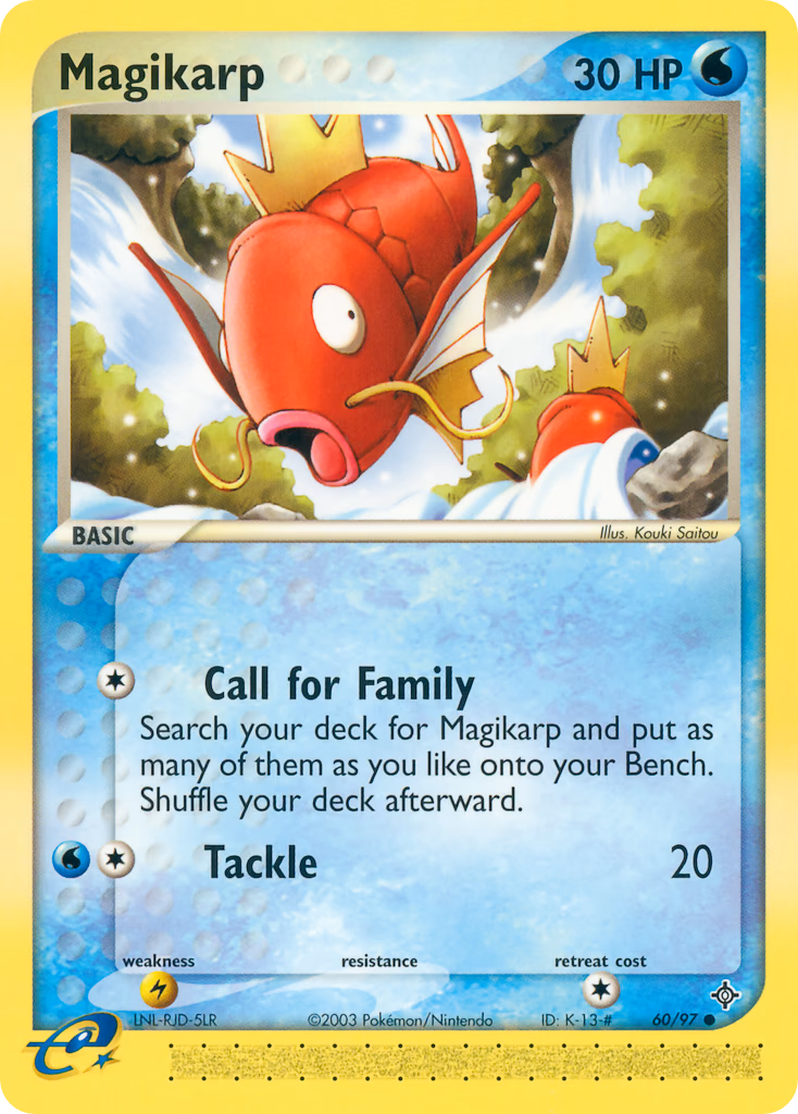 Magikarp Pokemon card (60/97, Dragon)