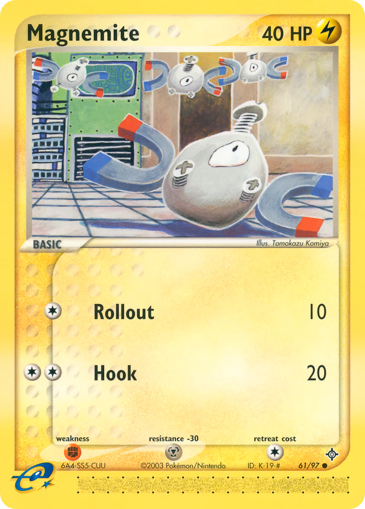 Magnemite Pokemon card (61/97, Dragon)
