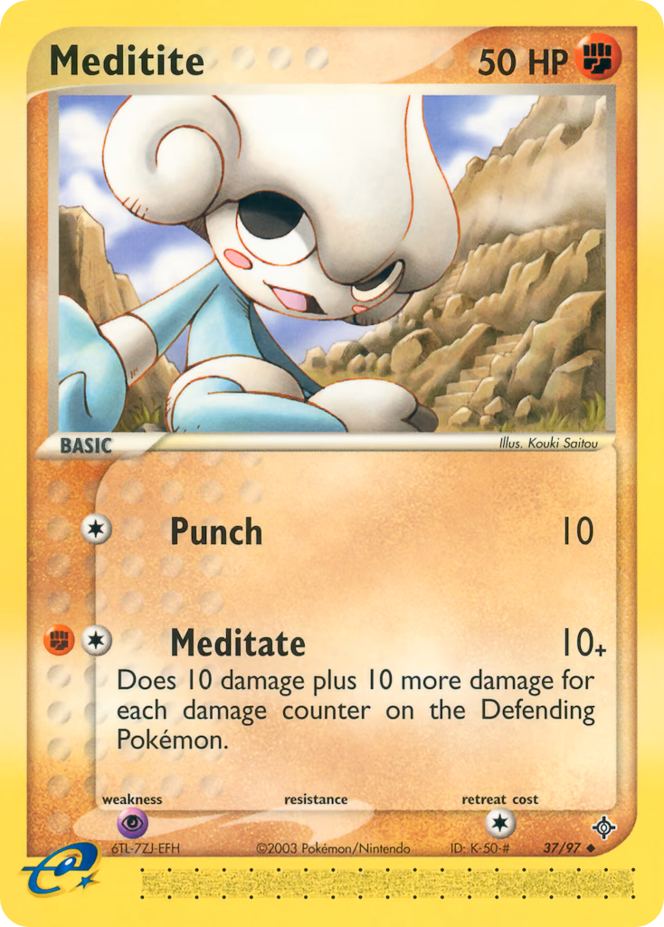 Meditite Pokemon card (37/97, Dragon)