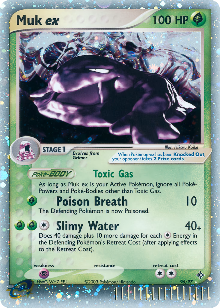 Muk ex Pokemon card (96/97, Dragon)