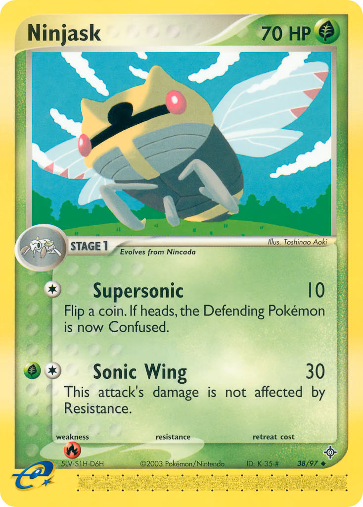 Ninjask Pokemon card (38/97, Dragon)