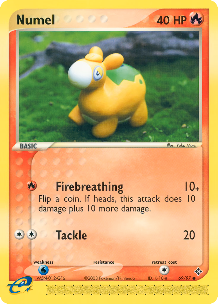 Numel Pokemon card (69/97, Dragon)