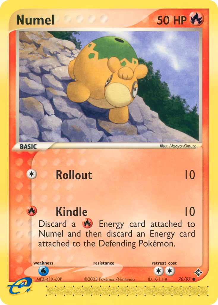 Numel Pokemon card (70/97, Dragon)